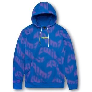 Twitch Printed‎ Hoodie Sweatshirt Blue Purple All Over Logo Graphic Mens XL